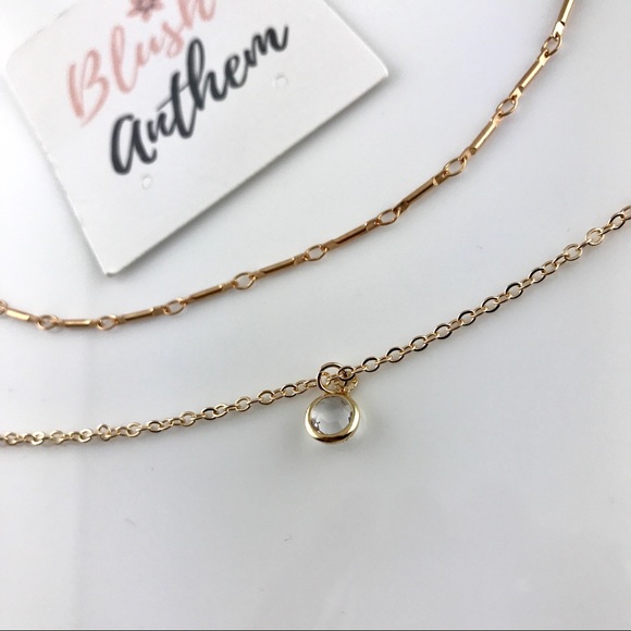 4 for $25⚡️2 layer crystal choker necklace - Picture 4 of 4